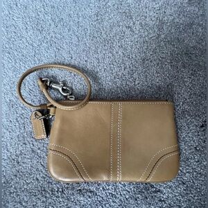 Coach Wristlet - Tan Small